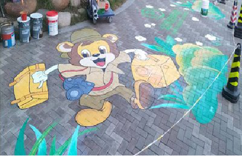 许昌夏季画地面彩绘会遇到的问题