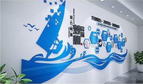 许昌海浪主题文化墙如何设计？