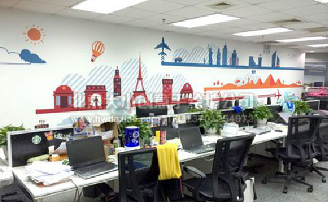 许昌教你设计办公室墙绘的方法。