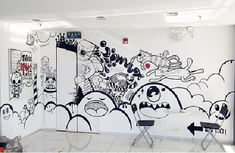 许昌手绘墙并非传统涂鸦。